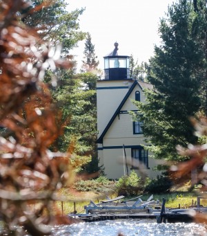 Lighthouse Through the Woods